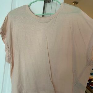Free People Light Pink Short Sleeve Top